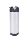 AMCYL Two Pack of New 5 Gallon Silver Stainless Steel Ball Lock Kegs with Dual Rubber Handles