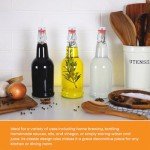 FastRack Swing Top Glass Bottles |16 oz – Pack of 6 | Clear Glass Bottles for Home Brewing | Flip Top Glass Bottles for Carbonated Drinks, Kombucha, Fermentation, Water, Food Grade–ECO Friendly, Clear