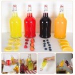 FastRack Swing Top Glass Bottles |16 oz – Pack of 6 | Clear Glass Bottles for Home Brewing | Flip Top Glass Bottles for Carbonated Drinks, Kombucha, Fermentation, Water, Food Grade–ECO Friendly, Clear