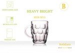 BothEarn 1 Pint Dimpled Beer Mug Set of 4 - Heavy British Pub Thick Glass with Handle - Stein Cup for Beer Lover in Home Party BBQ