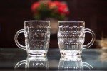 BothEarn 1 Pint Dimpled Beer Mug Set of 4 - Heavy British Pub Thick Glass with Handle - Stein Cup for Beer Lover in Home Party BBQ