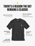 Carhartt Men's Loose Fit Heavyweight Short-Sleeve Pocket T-Shirt (Also Available in Big & Tall), Black, X-Large