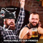 Ekkhysis Beer Hat,Funny Hat for Drinking Soda,Beer Helmet,Drinking Accessories Gifts for Man (2-Black)