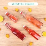 CAKKVDE 12 Pack 16oz Swing Top Glass Bottles,Flip Top Glass Bottle,Square Bottles with Airtight Stoppers for Kombucha, Kefir, Vanilla Extract, Beer