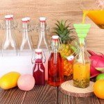 CAKKVDE 12 Pack 16oz Swing Top Glass Bottles,Flip Top Glass Bottle,Square Bottles with Airtight Stoppers for Kombucha, Kefir, Vanilla Extract, Beer