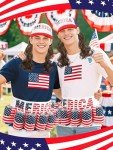 BOARDFEB 2 Pcs Fourth of July Patriotic Beverage Beer Belt Holder and USA Mullet Hat Brown Wig Costume Set Outfit Accessories Unisex Themed USA Americana Flag Merica Beer Gift