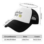 Waldeal Men's Bachelor Boy Party Trucker Caps Adjustable Mesh Baseball Hats Black