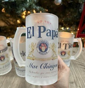 16 oz Frosted Beer Mug,Family Dad God Parent Gift (Papa)