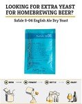 Craft A Brew - Safale S-04 Dry Yeast - English Ale Dry Yeast - For English and American Ales and Hard Apple Ciders - Ingredients for Home Brewing - Beer Making Supplies - [1 Pack]