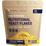 Dr. Berg Premium Nutritional Yeast Flakes - Delicious Non-Fortified Nutritional Yeast with Naturally Occurring B Vitamins - 8oz