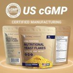 Dr. Berg Premium Nutritional Yeast Flakes - Delicious Non-Fortified Nutritional Yeast with Naturally Occurring B Vitamins - 8oz