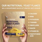 Dr. Berg Premium Nutritional Yeast Flakes - Delicious Non-Fortified Nutritional Yeast with Naturally Occurring B Vitamins - 8oz