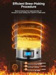 FOHERE Electric Brewing System, 9.2 Gal/35 L Brewing Pot, All-in-One Home Beer Brewer, Stainless Steel Mash Boil Device with 7-step Programmable Mashing Process,10 Recipe Memory (Silver)
