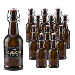 Amber Glass Beer Bottles, 473 ml, 12-Pack