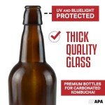 Amber Glass Beer Bottles, 473 ml, 12-Pack