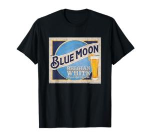 Coors Brewing Company Blue Moon Retro Big Chest Poster T-Shirt