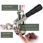 Keg Coupler, Sankey D Tap with 304 Stainless Steel Probe, Keg Coupler D System with Black Handle & Hose Clamp, D Style,Sankey D Tap for 5/16" ID Hose