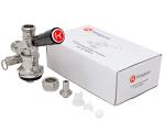 Kegco KC KT86S-L European Beer Keg Tap Coupler Kegerator S System with Lever Handle, Black