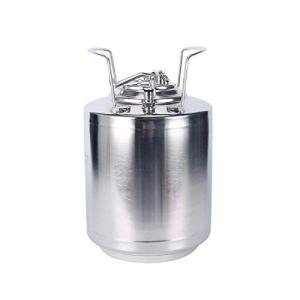 YB YaeBrew Stainless Steel 2.6 Gallon Mini Ball Lock Keg System For Small Batch HomeBrewing Beer Brewing Strap Handle (10L)