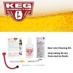 Kegconnection Kegerator Beer Line Cleaning Kit - Easy and Safe to Use Keg Cleaner - with Brew Clean Solution and More