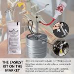 Kegconnection Kegerator Beer Line Cleaning Kit - Easy and Safe to Use Keg Cleaner - with Brew Clean Solution and More