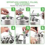 NutriChef Pressurized Craft Beer Growler Tap System