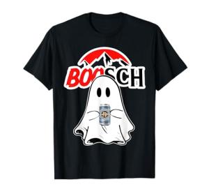 Boosch-Beer Halloween Funny Ghost Drinking Beer Women Men T-Shirt