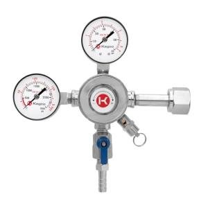 Kegco KC LH-542 Premium Pro Series Dual Gauge Co2 Draft Beer Regulator, Chrome