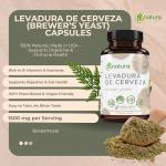 Levadura De Cerveza (Brewer’s Yeast Capsules) – 1500 mg Per Serving, 90 Veggie Caps – 100% Natural, Made in USA – Nutrient-Rich Superfood for Digestive & Immune Support | Dietary Supplement