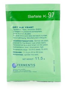 Safale K-97 Dry Ale Yeast 11.5g
