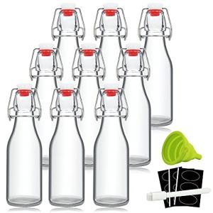 YEBODA 8oz Glass Swing Top Bottles (9 Pack)