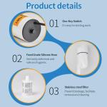 Portable USB Electric auto siphon Self Priming Beer Transfer Pump Kit,Food Grade Pump for Home Brew Beer,Wine, Beverages and Kombucha,bottling 2L/min No Mess Leak,6.5 Feet hose