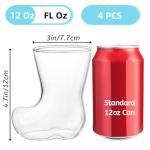 Youeon 12oz Boot Shaped Drinking Glasses Set of 4, Novelty Cowboy Beer Glasses, Fun Cocktail Juice Cups for Hot & Cold Drinks, Party, Bar, Oktoberfest, Western Theme Decor