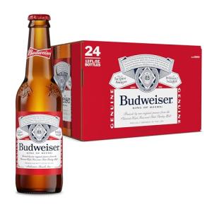 Budweiser Beer, 24 Pack Beer, 12 FL OZ Bottles