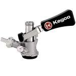 Kegco KC KTS97D-W D System Keg Tap with Black Lever Click Handle, Stainless Steel