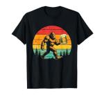 Funny Sasquatch Beer Lover Retro Sun T-Shirt
