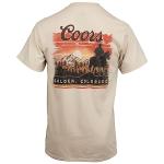 Coors Sunset in Golden Colorado Front and Back Print T-Shirt (as1, Alpha, l, Regular, Regular)