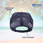 Corona Extra Truck Hat, Mesh Adjustable Snapback Trucker Hat with Bottle Opener Curved Brim, Tan, One Size