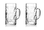 North Mountain Supply Oktoberfest Beer Mugs – 21 oz – Set of 2 – Thick Glass, Freezer-Friendly – Made in Poland – Crystal Clear