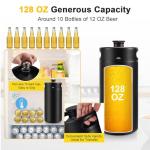 128 OZ- Hgkeke Mini Keg Growler 304 Stainless Steel Mini Keg Matte Black Powder Coated Portable Beer Growler Pressurized Growler Keep Beverage Fresh Keeg Beer Fresh for Homebrew