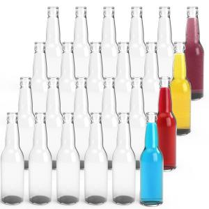 Clear Glass Beer Bottles - 24 Pack, 11.2 oz