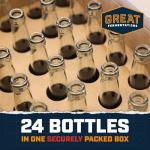Clear Glass Beer Bottles - 24 Pack, 11.2 oz