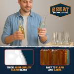 Clear Glass Beer Bottles - 24 Pack, 11.2 oz