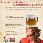 Nicky Bigs Novelties Beer Mug Hat Funny Foam Beer Stein Costume Headwear for Adults Soft Plush Oktoberfest St. Patrick’s Day Halloween Bar Crawl Party Prop Accessory Lightweight & Comfortable Fit