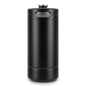 128OZ Mini Keg Growler, Stainless Steel Home Keg with No Scratch Matte Black Powder Coated to Keeping Fresh for Homebrew, Craft and Draft Beer