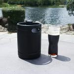 64OZ Mini Keg Growler, Stainless Steel Home Keg with No Scratch Matte Black Powder Coated to Keeping Fresh for Homebrew, Craft and Draft Beer