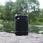 64OZ Mini Keg Growler, Stainless Steel Home Keg with No Scratch Matte Black Powder Coated to Keeping Fresh for Homebrew, Craft and Draft Beer