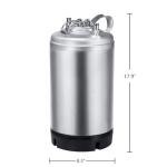 New 3 Gallon Ball Lock Keg, Stainless Steel Beer Keg with Single Handle for Draft, Homebrew and Craft Beer
