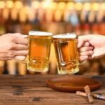 Ocean ice Beer Glasses, Set of 2 Beer Mug, Clear Beer Stein 11oz, Transparent Large Beer Mugs for Freezer, Glass Beer Mug, Glass Beer Mugs with Handles Dishwasher Safe