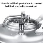New 3 Gallon Ball Lock Keg, Stainless Steel Beer Keg with Single Handle for Draft, Homebrew and Craft Beer